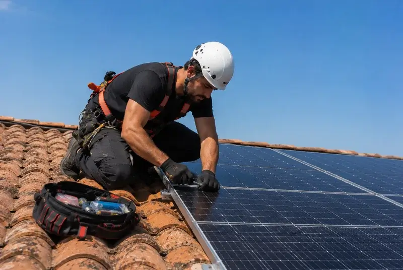 Maintenance et monitoring de panneaux solaires à Luzinay