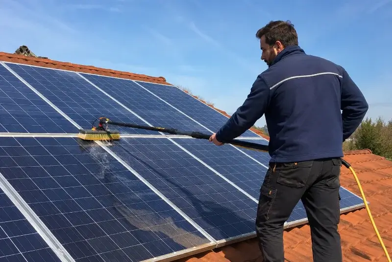 Nettoyage et entretien de panneaux solaires à Luzinay